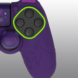 PlayVital Cute Demon Controller Skin for PS4 with Thumb Grips & Stickers, Kawaii Anti-Slip Silicone Controller Cover Grip Protector for PS4 Slim/Pro Controller - Purple - BRJP4P002