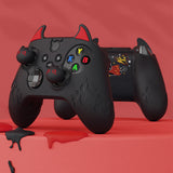 PlayVital Cute Demon Silicone Cover with Thumb Grip Caps for Xbox Series X/S Controller & Xbox Core Wireless Controller - Black - PUKX3P001