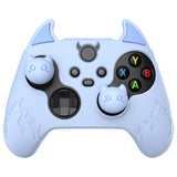 PlayVital Cute Demon Silicone Cover with Thumb Grip Caps for Xbox Series X/S Controller & Xbox Core Wireless Controller - Blue - PUKX3P002