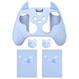 PlayVital Cute Demon Silicone Cover with Thumb Grip Caps for Xbox Series X/S Controller & Xbox Core Wireless Controller - Blue - PUKX3P002