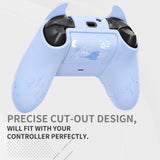 PlayVital Cute Demon Silicone Cover with Thumb Grip Caps for Xbox Series X/S Controller & Xbox Core Wireless Controller - Blue - PUKX3P002