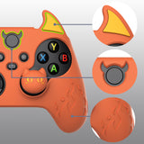 PlayVital Cute Demon Silicone Cover with Thumb Grip Caps for Xbox Series X/S Controller & Xbox Core Wireless Controller - Burnt Orange - PUKX3P004