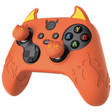 PlayVital Cute Demon Silicone Cover with Thumb Grip Caps for Xbox Series X/S Controller & Xbox Core Wireless Controller - Burnt Orange - PUKX3P004