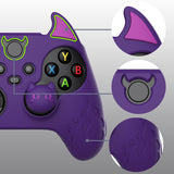 PlayVital Cute Demon Silicone Cover with Thumb Grip Caps for Xbox Series X/S Controller & Xbox Core Wireless Controller - Purple - PUKX3P003