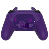 PlayVital Cute Demon Silicone Grip Cover for Nintendo Switch Pro Controller, Anti-Slip Protective Skin with Joystick Caps and Stickers Compatible with Nintendo Switch Pro - Purple - AMDNPP001