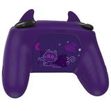 PlayVital Cute Demon Silicone Grip Cover for Nintendo Switch Pro Controller, Anti-Slip Protective Skin with Joystick Caps and Stickers Compatible with Nintendo Switch Pro - Purple - AMDNPP001