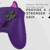 PlayVital Cute Demon Silicone Grip Cover for Nintendo Switch Pro Controller, Anti-Slip Protective Skin with Joystick Caps and Stickers Compatible with Nintendo Switch Pro - Purple - AMDNPP001