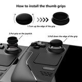 PlayVital Cute Illuminated LED Thumbstick Grips for Steam Deck OLED & LCD, Joystick Caps Thumb Grips for Steam Deck Accessories, Joystick Protection - Moonlight Cat - YFSDM059