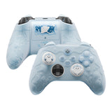 PlayVital for Xbox Series X/S Controller Silicone Cover, Cute Ocean Whisper Series Semi-Clear Silicone Skin Grip for Xbox Core Wireless Controller with Thumb Grip & Sticker, Full Protection - Mint Blue - PXKX3P001