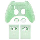 PlayVital for Xbox Series X/S Controller Silicone Cover, Cute Ocean Whisper Series Semi-Clear Silicone Skin Grip for Xbox Core Wireless Controller with Thumb Grip & Sticker, Full Protection - Pastel Green - PXKX3P003