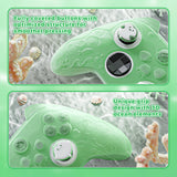 PlayVital for Xbox Series X/S Controller Silicone Cover, Cute Ocean Whisper Series Semi-Clear Silicone Skin Grip for Xbox Core Wireless Controller with Thumb Grip & Sticker, Full Protection - Pastel Green - PXKX3P003
