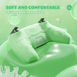 PlayVital for PS5 Controller Cover Skin - Cute Ocean Whisper Series Semi-Clear Silicone Case for PS5 Controller with Thumb Grip & Sticker, Charging Station Compatible, Full Protection - Pastel Green - HYKPFP003