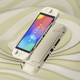 PlayVital Cute Solid-color Dockable Hard Protective Case for Nintendo Switch 2, Anti-scratch & Shockproof Cover Skin for Switch 2 with Thumb Grip & Sticker & Button Caps - Antique Yellow - MURNTM001