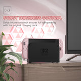 PlayVital Cute Solid-color Dockable Hard Protective Case for Nintendo Switch 2, Anti-scratch & Shockproof Cover Skin for Switch 2 with Thumb Grip & Sticker & Button Caps - Cherry Blossoms Pink - MURNTM004