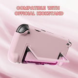 PlayVital Cute Solid-color Dockable Hard Protective Case for Nintendo Switch 2, Anti-scratch & Shockproof Cover Skin for Switch 2 with Thumb Grip & Sticker & Button Caps - Cherry Blossoms Pink - MURNTM004