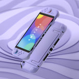 PlayVital Cute Solid-color Dockable Hard Protective Case for Nintendo Switch 2, Anti-scratch & Shockproof Cover Skin for Switch 2 with Thumb Grip & Sticker & Button Caps - Light Violet - MURNTM003