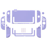 PlayVital Cute Solid-color Dockable Hard Protective Case for Nintendo Switch 2, Anti-scratch & Shockproof Cover Skin for Switch 2 with Thumb Grip & Sticker & Button Caps - Light Violet - MURNTM003