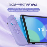 PlayVital Cute Solid-color Dockable Hard Protective Case for Nintendo Switch 2, Anti-scratch & Shockproof Cover Skin for Switch 2 with Thumb Grip & Sticker & Button Caps - Light Violet - MURNTM003