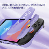 PlayVital Cute Solid-color Dockable Hard Protective Case for Nintendo Switch 2, Anti-scratch & Shockproof Cover Skin for Switch 2 with Thumb Grip & Sticker & Button Caps - Light Violet - MURNTM003