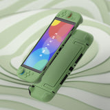 PlayVital Cute Solid-color Dockable Hard Protective Case for Nintendo Switch 2, Anti-scratch & Shockproof Cover Skin for Switch 2 with Thumb Grip & Sticker & Button Caps - Matcha Green - MURNTM002