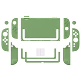 PlayVital Cute Solid-color Dockable Hard Protective Case for Nintendo Switch 2, Anti-scratch & Shockproof Cover Skin for Switch 2 with Thumb Grip & Sticker & Button Caps - Matcha Green - MURNTM002