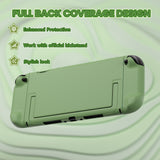 PlayVital Cute Solid-color Dockable Hard Protective Case for Nintendo Switch 2, Anti-scratch & Shockproof Cover Skin for Switch 2 with Thumb Grip & Sticker & Button Caps - Matcha Green - MURNTM002