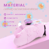 PlayVital Cute Spring Lesser Panda Silicone Cover for PS5 Controller with Joystick Cap and Sticker, Anti-Grip Shockproof Skin, Compatible with Charging Station - Cotton Candy Pink - YSSPFP004