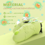 PlayVital Cute Spring Lesser Panda Silicone Cover for PS5 Controller with Joystick Cap and Sticker, Anti-Grip Shockproof Skin, Compatible with Charging Station - Eustoma Green - YSSPFP003
