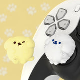 PlayVital Fluffy & Winky Pups Cute Thumb Grip Caps for PS5/4 Controller, Silicone Analog Stick Caps Cover for Xbox Series X/S, Thumbstick Caps for Switch Pro Controller - PJM2125