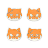 PlayVital Cute Universal Illuminated LED Thumbstick Grips for ps5 & ps4 & Xbox Series X/S & Xbox One & Switch Pro Controller - Tricky Kitty & Dorky Kitty - PJM6011