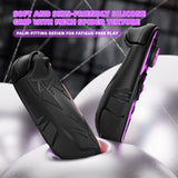 PlayVital Cyber Spider Protective Case for Nintendo Switch 2, Ergonomic Anti-slip Silicone Grip Covers, Dockable Hard Case Shell for Switch 2 with Joystick Cap, Shockproof Skin - Black - SYDNTP001