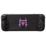 PlayVital Cyber Spider Protective Case for Steam Deck OLED/LCD, Anti-Slip Silicone Grip Cover with Back Button Enhancements, Thumb Grips and Trackpad Skins - Black - ZEVSDP001