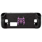 PlayVital Cyber Spider Protective Case for Steam Deck OLED/LCD, Anti-Slip Silicone Grip Cover with Back Button Enhancements, Thumb Grips and Trackpad Skins - Black - ZEVSDP001