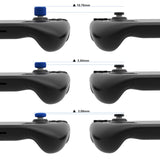 PlayVital Diamond Grain & Crack Bomb Design Ergonomic Stick Caps Thumb Grips for Steam Deck LCD & OLED, for PS Portal Remote Player with 3 Height Convex and Concave - Blue - YFSDM040