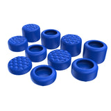 PlayVital Diamond Grain & Crack Bomb Design Ergonomic Stick Caps Thumb Grips for Steam Deck LCD & OLED, for PS Portal Remote Player with 3 Height Convex and Concave - Blue - YFSDM040
