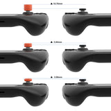 PlayVital Diamond Grain & Crack Bomb Design Ergonomic Stick Caps Thumb Grips for Steam Deck LCD & OLED, for PS Portal Remote Player with 3 Height Convex and Concave - Orange - YFSDM042