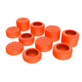 PlayVital Diamond Grain & Crack Bomb Design Ergonomic Stick Caps Thumb Grips for Steam Deck LCD & OLED, for PS Portal Remote Player with 3 Height Convex and Concave - Orange - YFSDM042