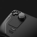 PlayVital Thumb Grip Caps for Steam Deck LCD, for PS Portal Remote Player Silicone Thumbsticks Grips Joystick Caps for Steam Deck OLED - Diamond Grain & Crack Bomb Design - Cool Gray - YFSDM050