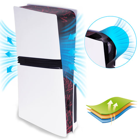 PlayVital Dust Filter & Silicone Plug Set for PS5 Pro Console, Anti-Dust Protection Accessories Easy Installation for PS5 Pro Console with Silicone Port Covers - Clown Hahaha - LSQPFV005