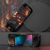 PlayVital Full Set Protective Skin Decal for Steam Deck LCD, Custom Stickers Vinyl Cover for Steam Deck OLED - Flame Envoy - SDTM069