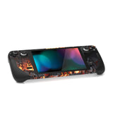 PlayVital Full Set Protective Skin Decal for Steam Deck LCD, Custom Stickers Vinyl Cover for Steam Deck OLED - Flame Envoy - SDTM069