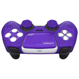 PlayVital Futuristic CyberMech Design Silicone Grip Skin with Thumb Grips for PS5 Wireless Controller, Compatible with PS5 Official Charging Dock - Purple - CHXPFP005