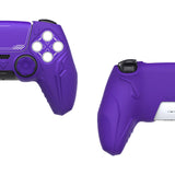 PlayVital Futuristic CyberMech Design Silicone Grip Skin with Thumb Grips for PS5 Wireless Controller, Compatible with PS5 Official Charging Dock - Purple - CHXPFP005