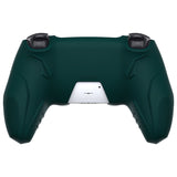 PlayVital Futuristic CyberMech Design Silicone Grip Skin with Thumb Grips for PS5 Wireless Controller, Compatible with PS5 Official Charging Dock - Racing Green - CHXPFP004