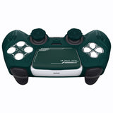 PlayVital Futuristic CyberMech Design Silicone Grip Skin with Thumb Grips for PS5 Wireless Controller, Compatible with PS5 Official Charging Dock - Racing Green - CHXPFP004