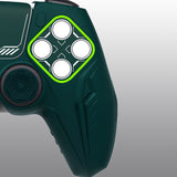 PlayVital Futuristic CyberMech Design Silicone Grip Skin with Thumb Grips for PS5 Wireless Controller, Compatible with PS5 Official Charging Dock - Racing Green - CHXPFP004