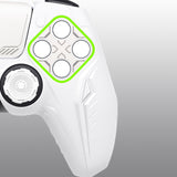 PlayVital Futuristic CyberMech Design Silicone Grip Skin with Thumb Grips for PS5 Wireless Controller, Compatible with PS5 Official Charging Dock - White - CHXPFP002