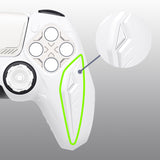 PlayVital Futuristic CyberMech Design Silicone Grip Skin with Thumb Grips for PS5 Wireless Controller, Compatible with PS5 Official Charging Dock - White - CHXPFP002