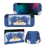 PlayVital for Nintendo Switch 2 Skin Full Set (2-Pack) - Good Night Bear Protective Vinyl Decal Stickers for Switch 2 Console, Joycons, Handle Grips & Dock | No Residue, Anti-Scratch - Midnight Blue - YUDNT026