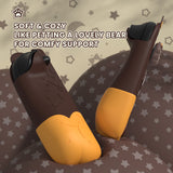 PlayVital Good Night Bear Dockable Protective Case for Nintendo Switch 2 - Detachable Silicone Joycon Grips & Shockproof Back Cover with Cute Bear Thumbs Caps - Brown - WNXNTM002